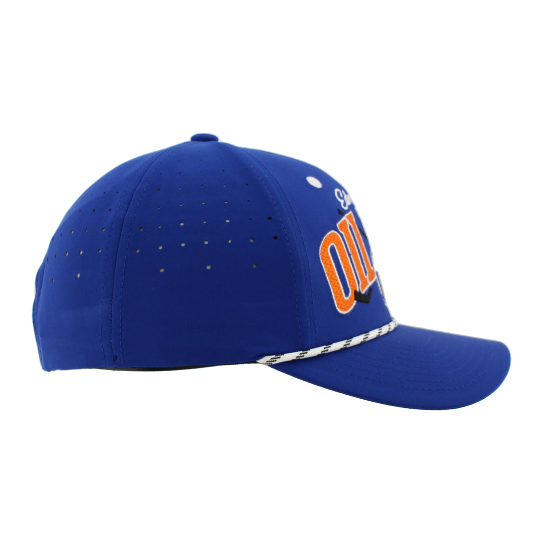 Edmonton Oilers Zephyr Royal Rope Cross-Check Snapback Hat