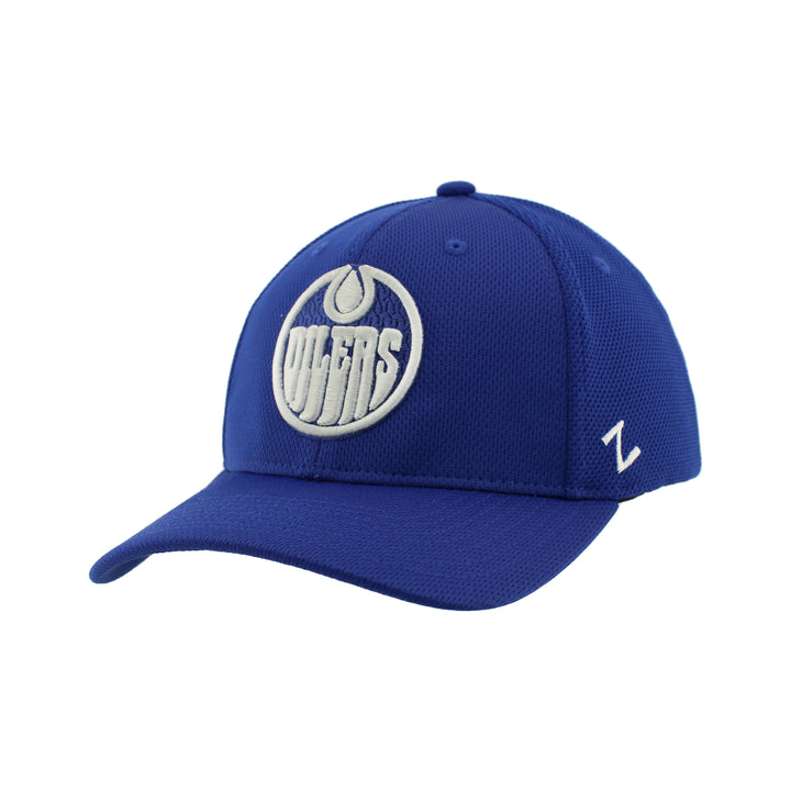 Edmonton Oilers Zephyr Royal Silvery Flex Hat