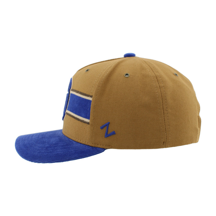 Edmonton Oilers Zephyr Royal & Brown One Time Snapback Hat
