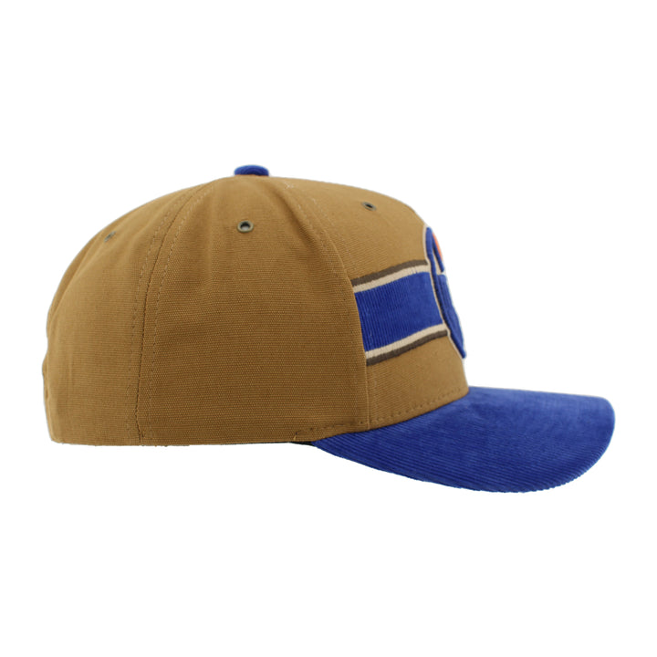 Edmonton Oilers Zephyr Royal & Brown One Time Snapback Hat