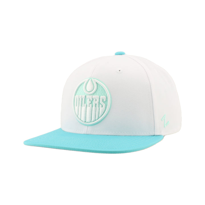 Edmonton Oilers Zephyr White Eazytiff Snapback Hat