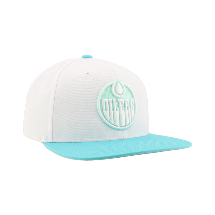 Edmonton Oilers Zephyr White Eazytiff Snapback Hat