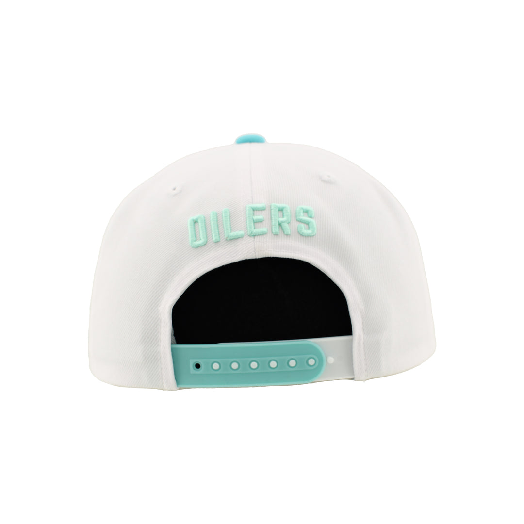 Edmonton Oilers Zephyr White Eazytiff Snapback Hat