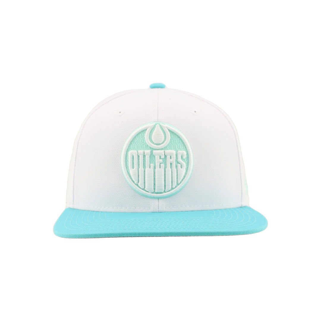 Edmonton Oilers Zephyr White Eazytiff Snapback Hat