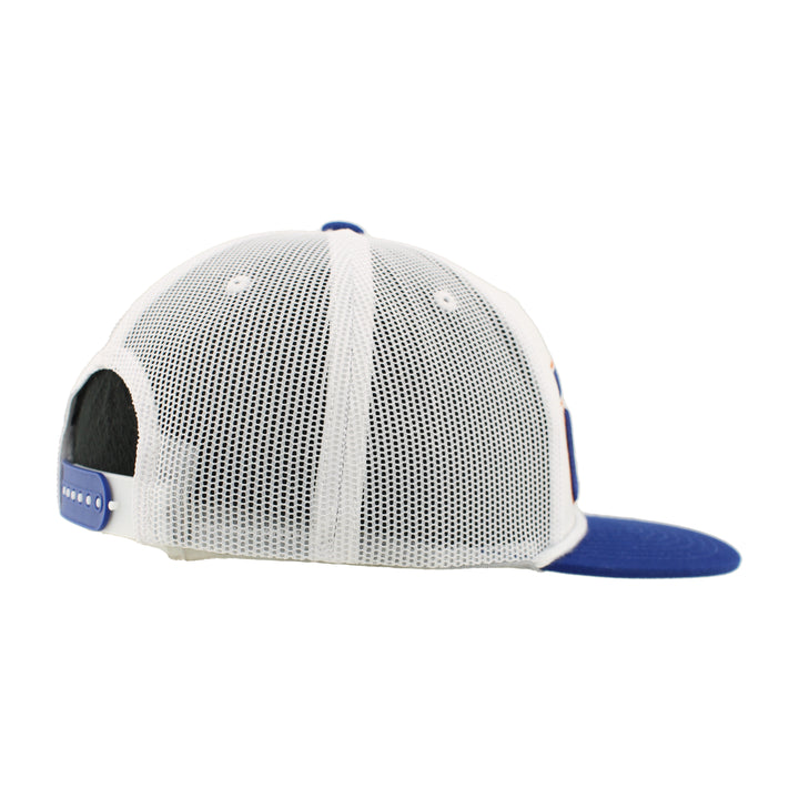 Edmonton Oilers Zephyr White Rope Steely Mesh Snapback Hat