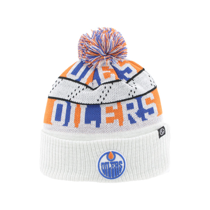 Edmonton Oilers Zephyr White Sparkling Ice Toque w/ Pom