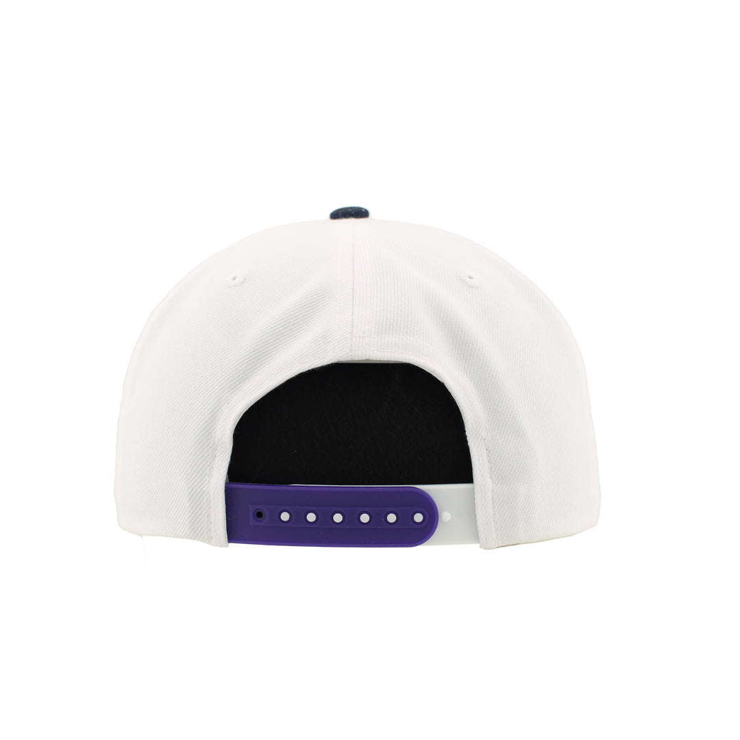 Edmonton Oilers Zephyr White & Purple Galaxy Snapback Hat