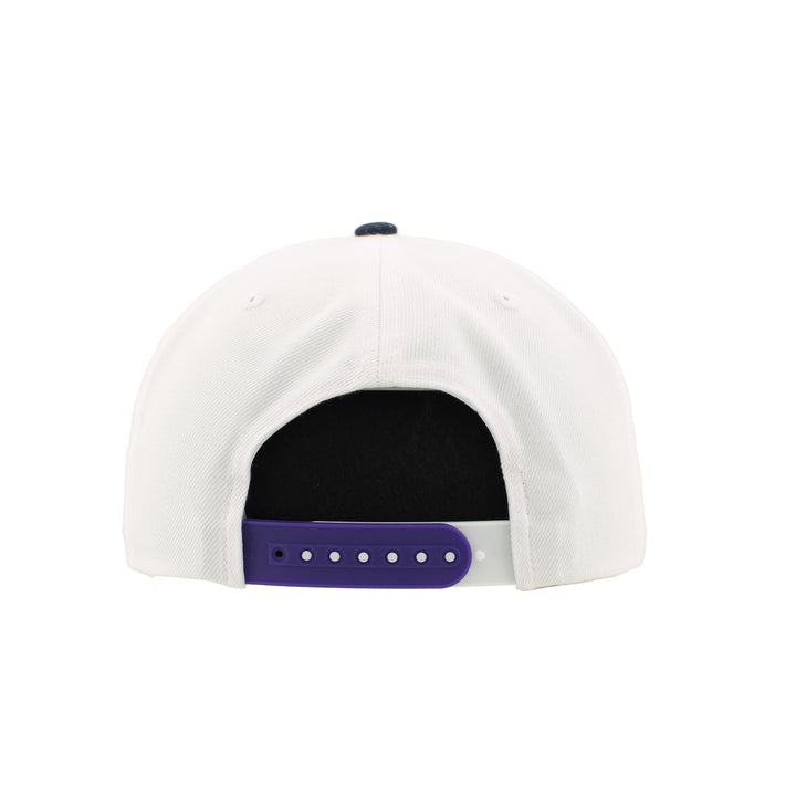 Edmonton Oilers Zephyr White & Purple Galaxy Snapback Hat