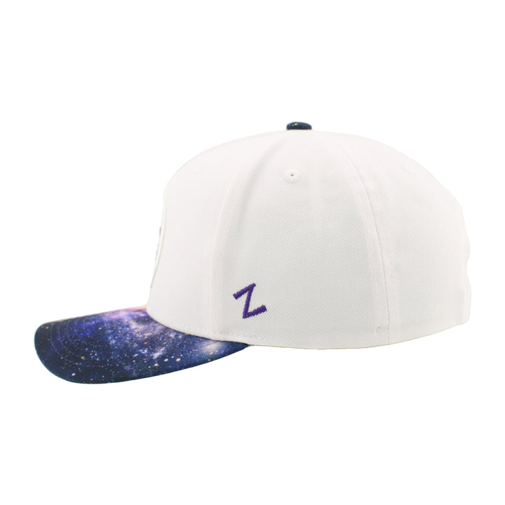 Edmonton Oilers Zephyr White & Purple Galaxy Snapback Hat