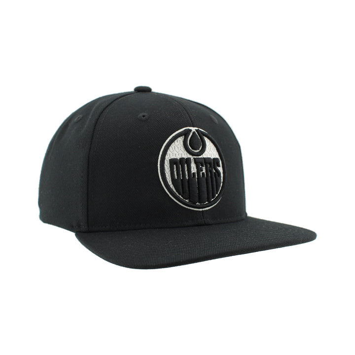 Edmonton Oilers Zephyr Black Contrast Snapback Hat