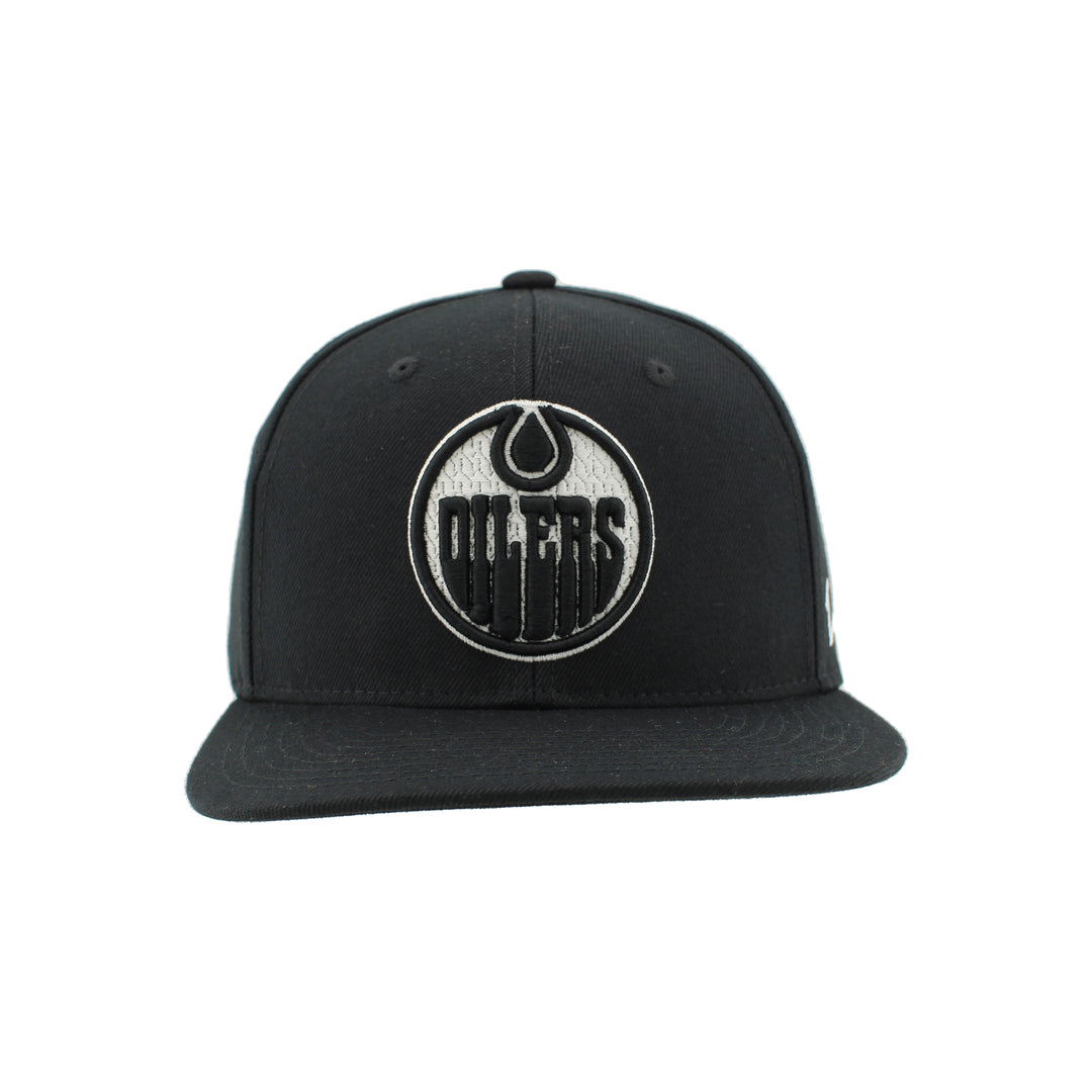 Edmonton Oilers Zephyr Black Contrast Snapback Hat