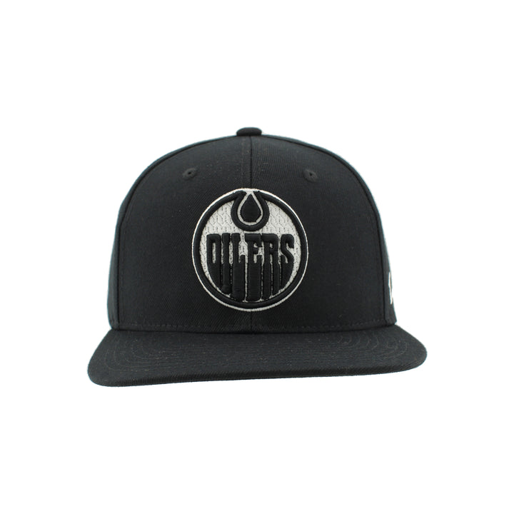 Edmonton Oilers Zephyr Black Contrast Snapback Hat