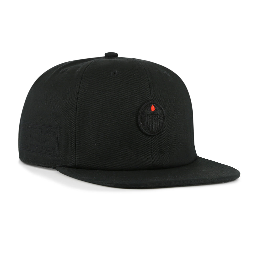Edmonton Oilers '47 Black Tonal Micro Logo Captain Snapback Hat