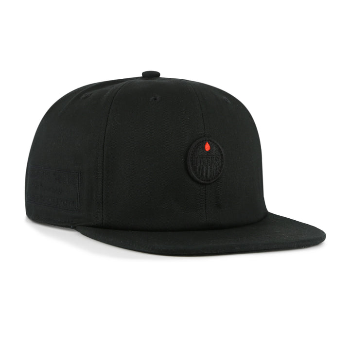 Edmonton Oilers '47 Black Tonal Micro Logo Captain Snapback Hat
