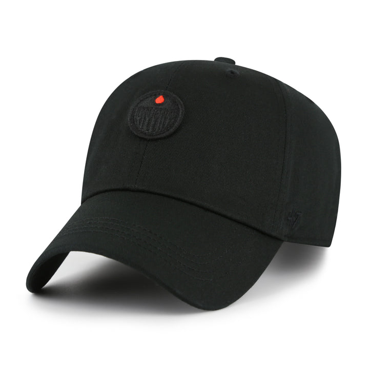 Edmonton Oilers '47 Black Tonal Micro Logo Clean Up Adjustable Hat