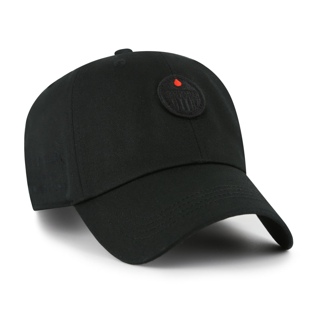 Edmonton Oilers '47 Black Tonal Micro Logo Clean Up Adjustable Hat