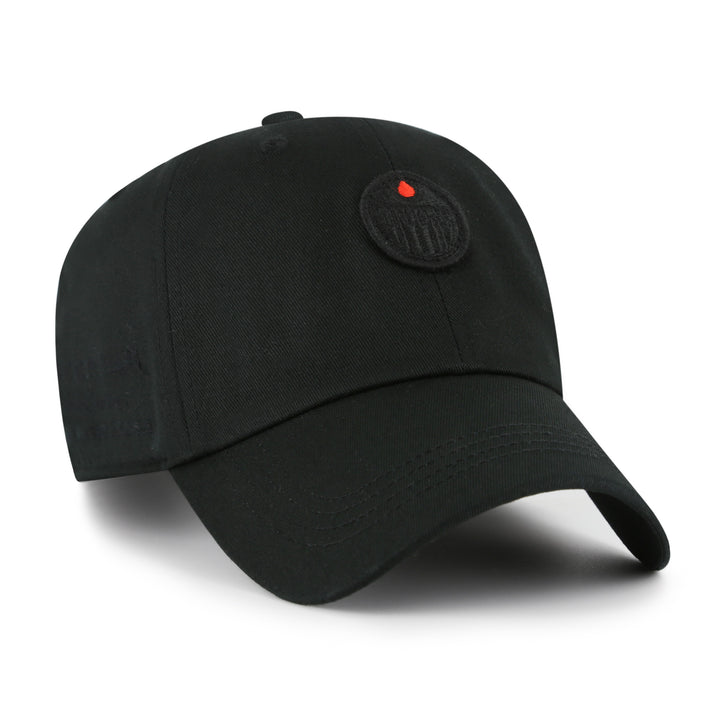 Edmonton Oilers '47 Black Tonal Micro Logo Clean Up Adjustable Hat