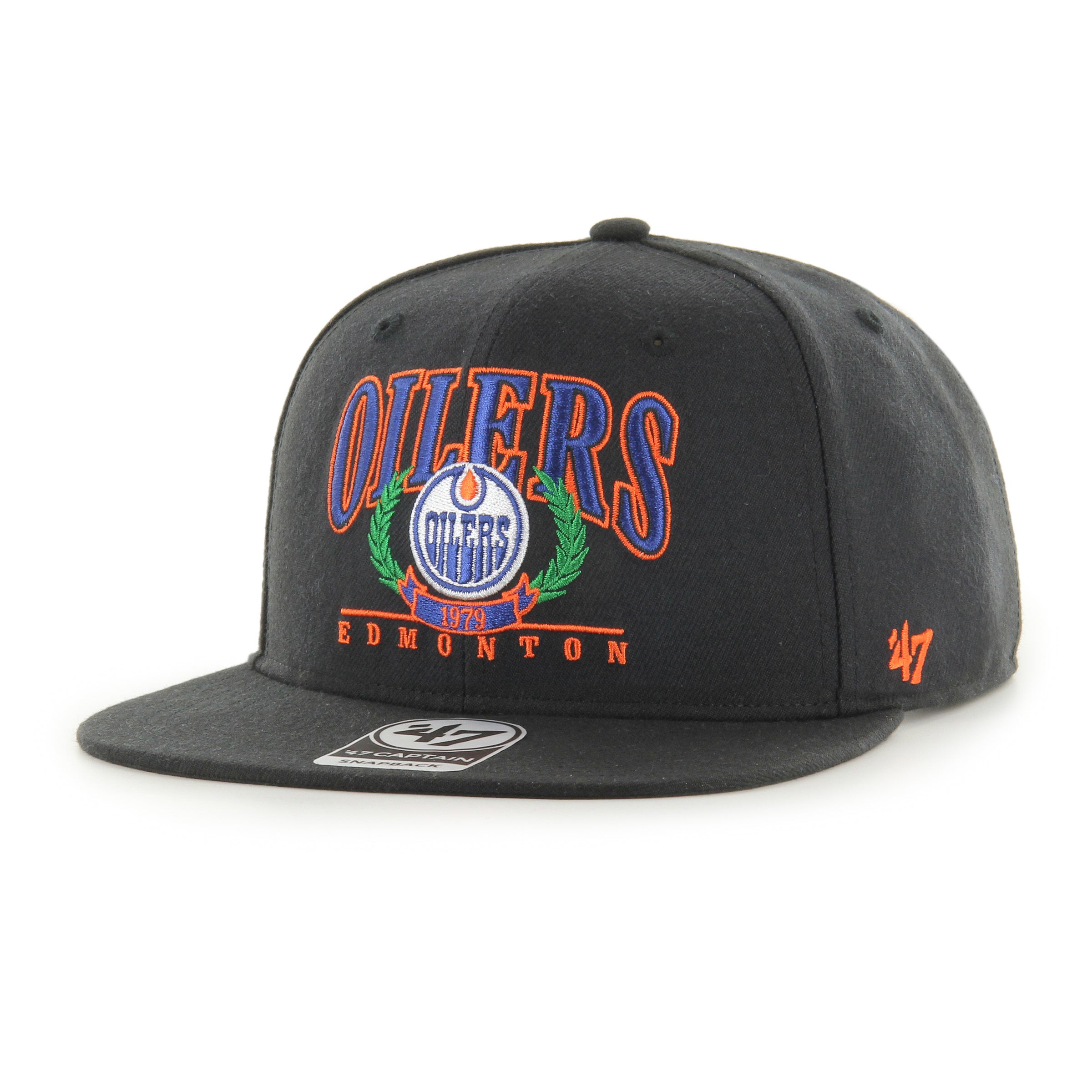 Black oilers hat top