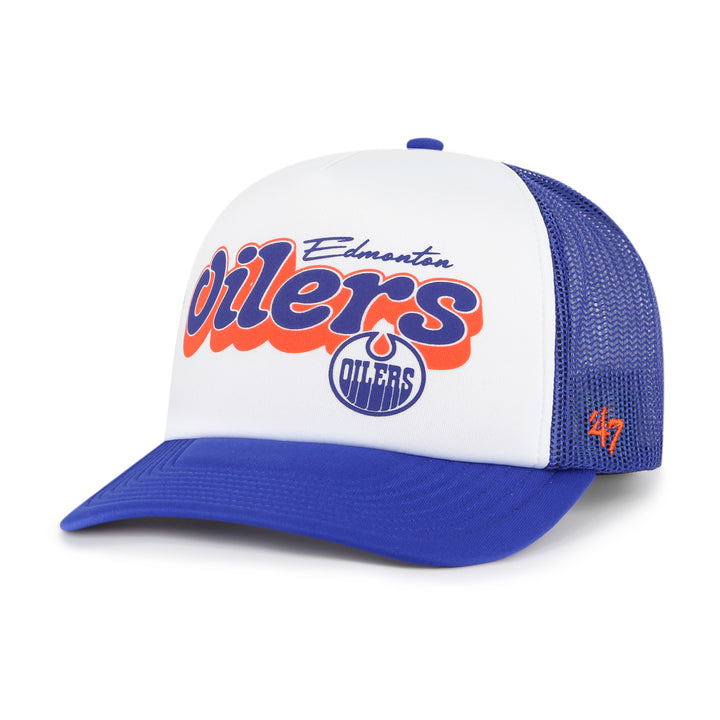 Edmonton Oilers '47 Blue Vibes Foam Trucker Snapback Hat
