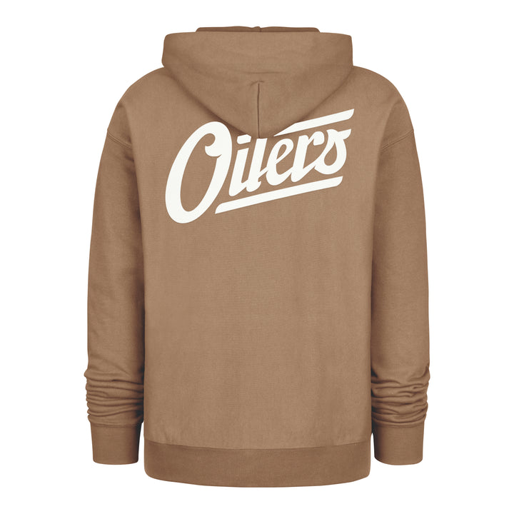 Edmonton Oilers '47 Brown Alternate Logo Triple Double Foundation Pullover Hoodie