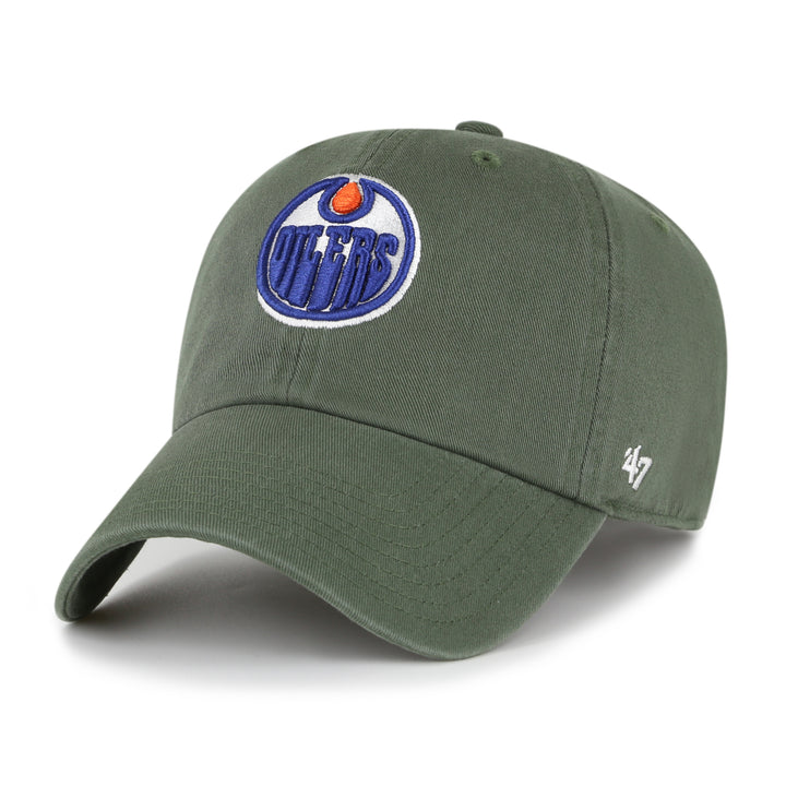 Edmonton Oilers '47 Green Moss Clean Up Adjustable Hat