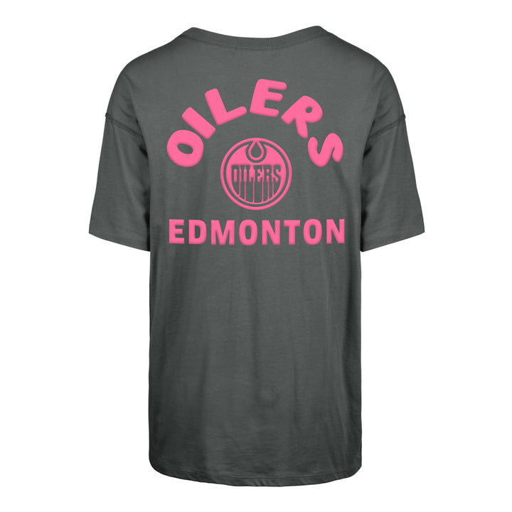 Edmonton Oilers Women's '47 High Spirits Sadie Grey T-Shirt