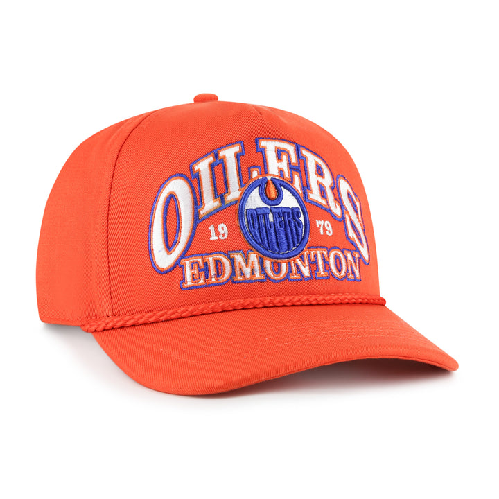 Edmonton Oilers '47 Orange Break Wood Rope Hitch Snapback Hat