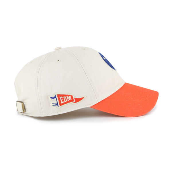 Edmonton Oilers '47 Orange & Cream Grand Stand Clean Up Adjustable Hat