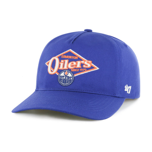 Edmonton Oilers '47 Royal Golden Diamond Hitch Snapback Hat