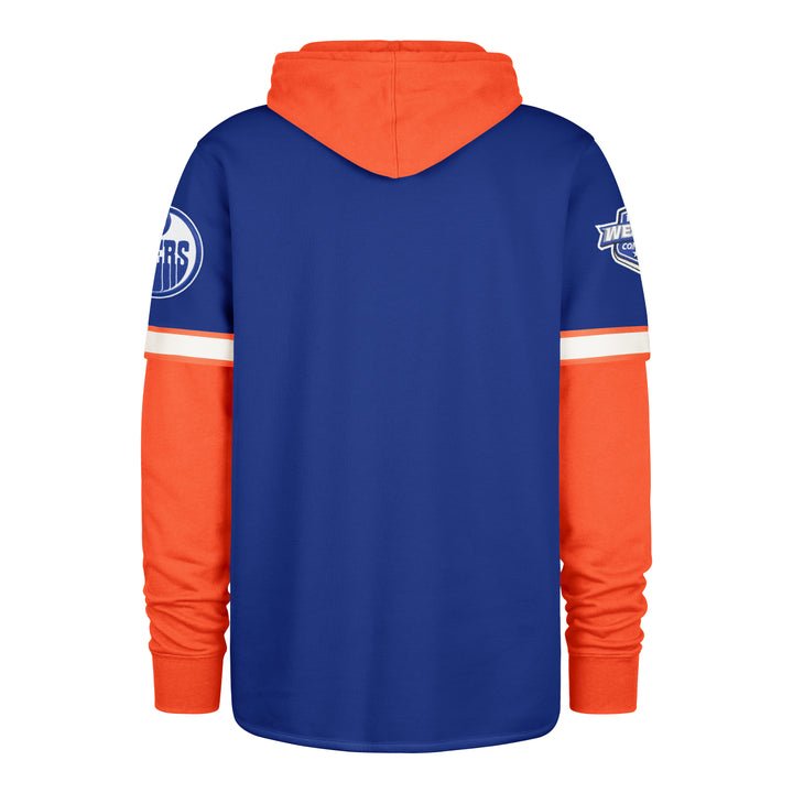 Edmonton Oilers '47 Seventies Shortstop Blue & Orange Hoodie