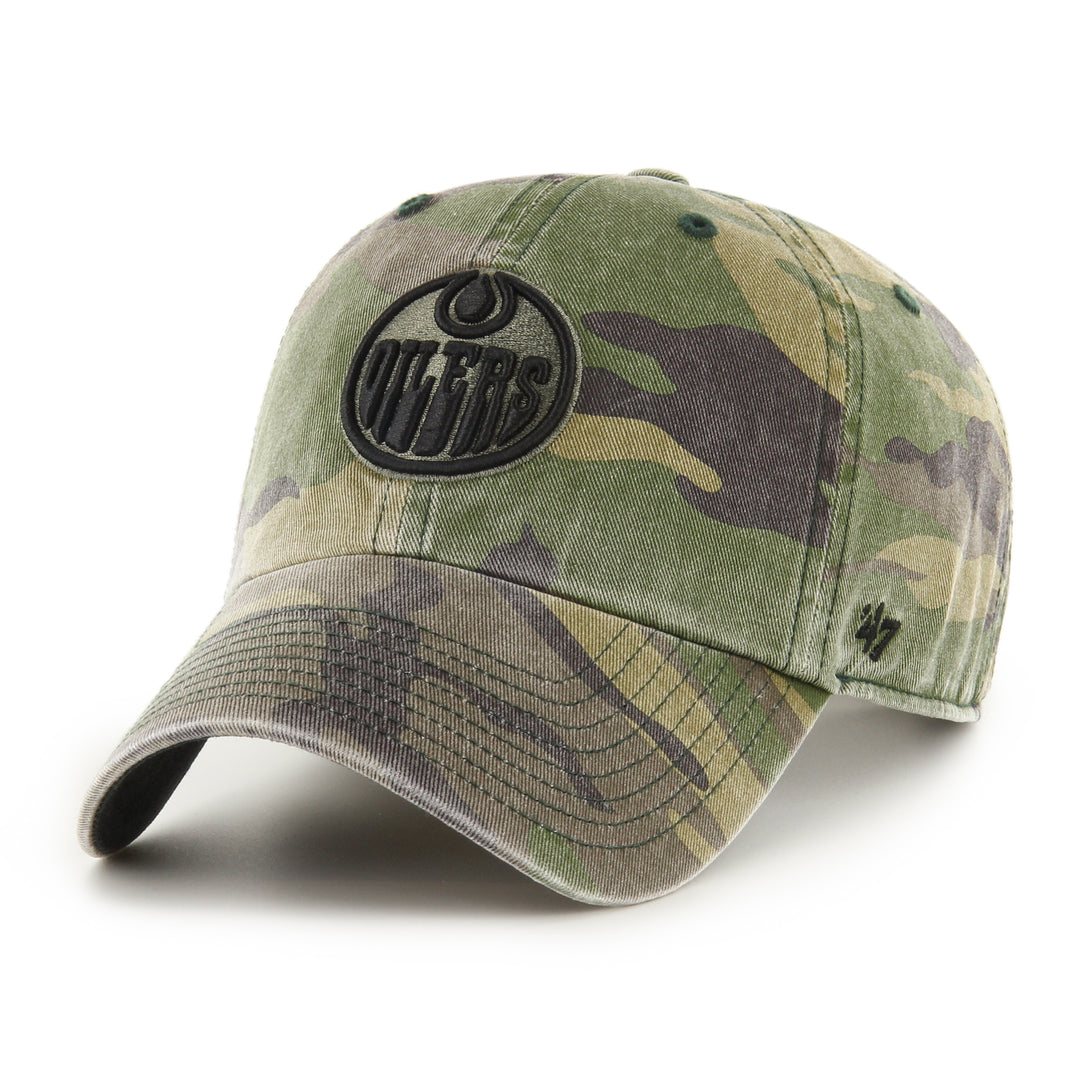 Edmonton Oilers '47 Tonal Logo Camo Clean Up Adjustable Hat