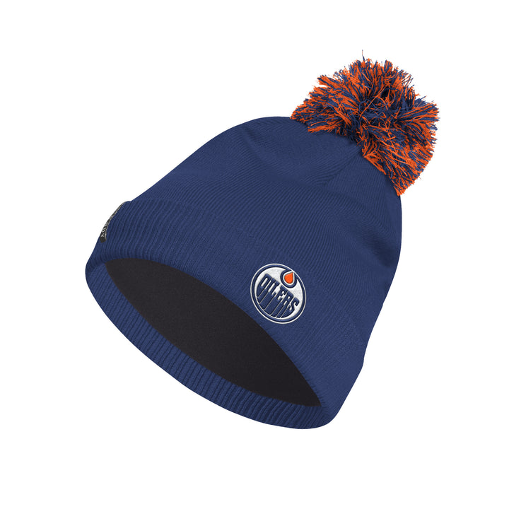 Edmonton Oilers adidas Blue Cuffed Knit Toque w/ Pom