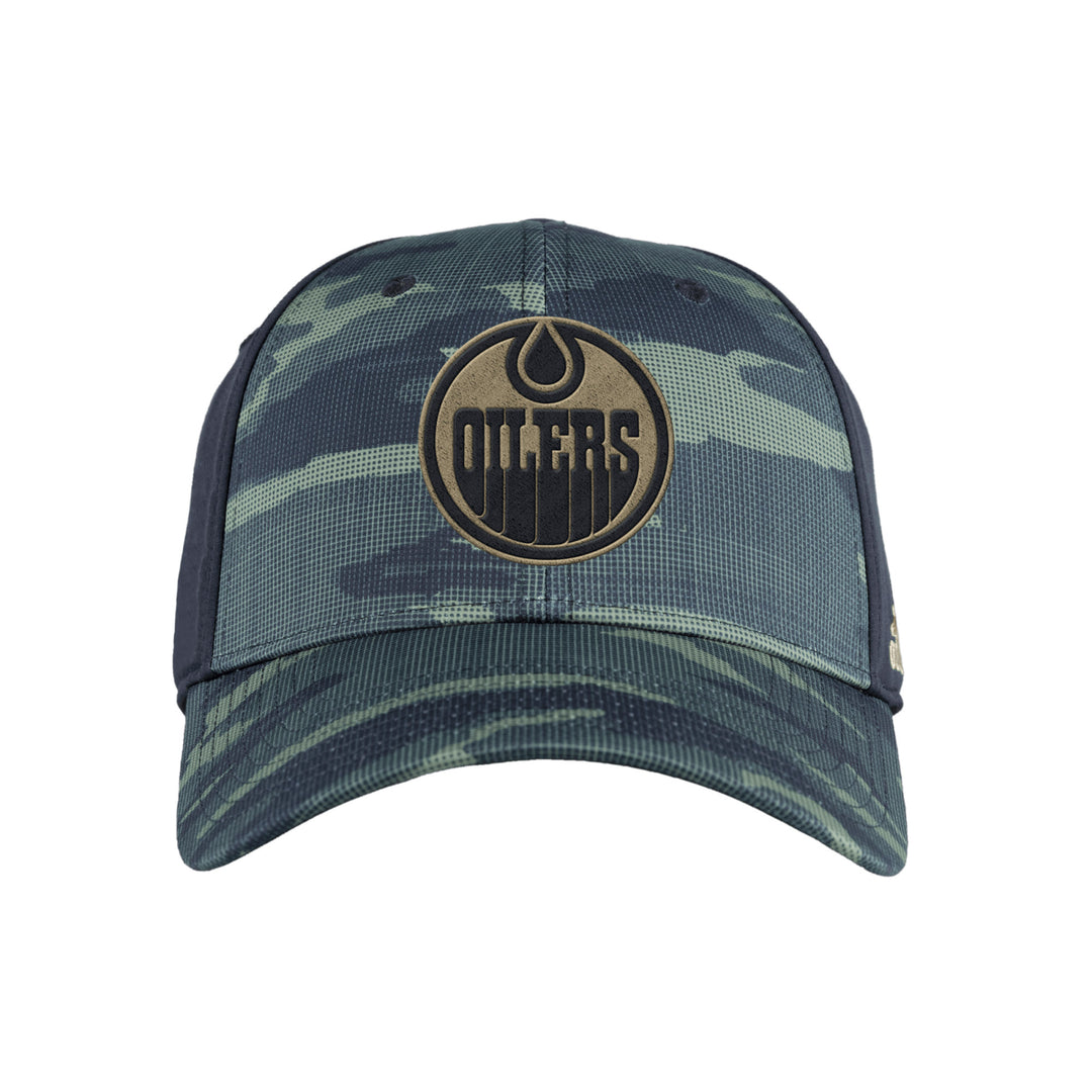Edmonton Oilers Adidas Camo Tonal Military Appreciation Flex Hat