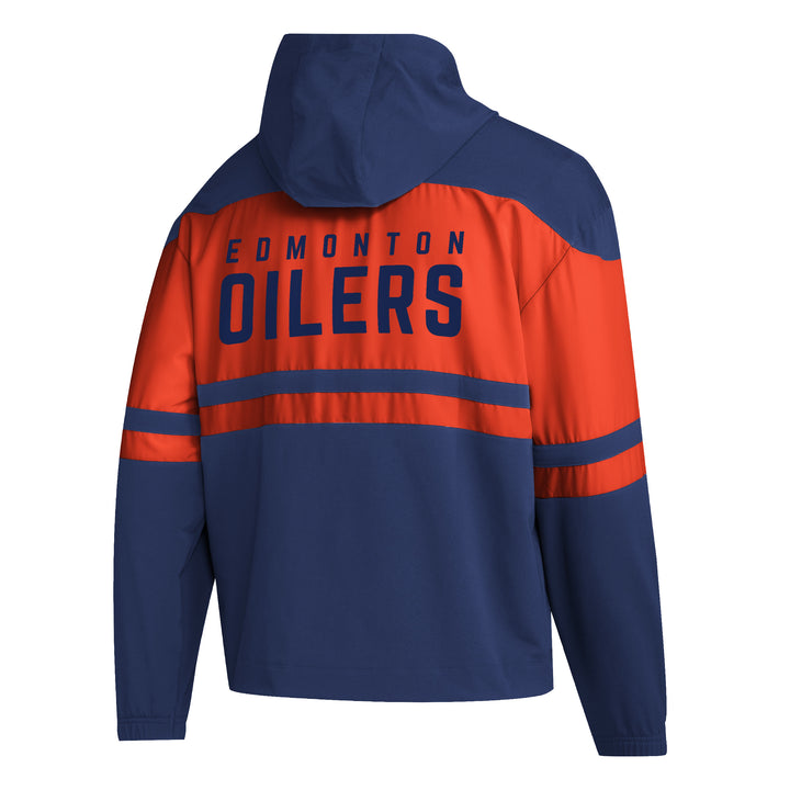 Edmonton Oilers adidas Blue Full-Zip Hooded Training Jacket