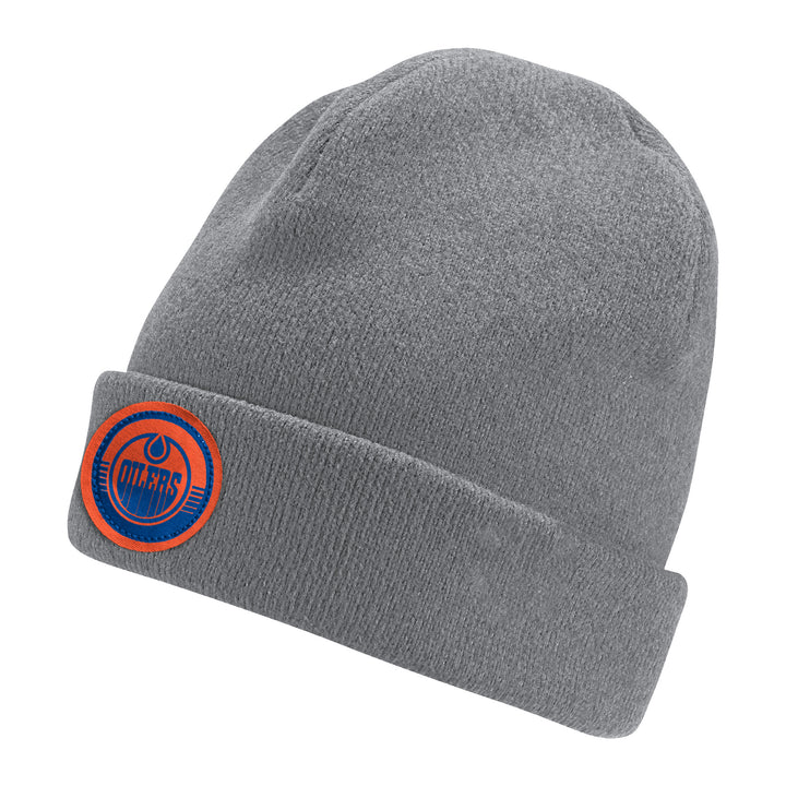 Edmonton Oilers adidas Grey Tall Cuffed Toque/Beanie