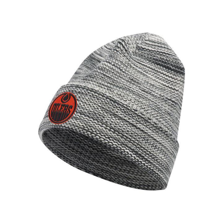 Edmonton Oilers adidas Grey Heathered Cuff Knit Toque