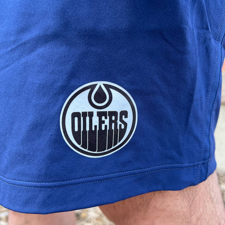Edmonton Oilers lululemon Pace Breaker Linerless Navy Shorts 7"