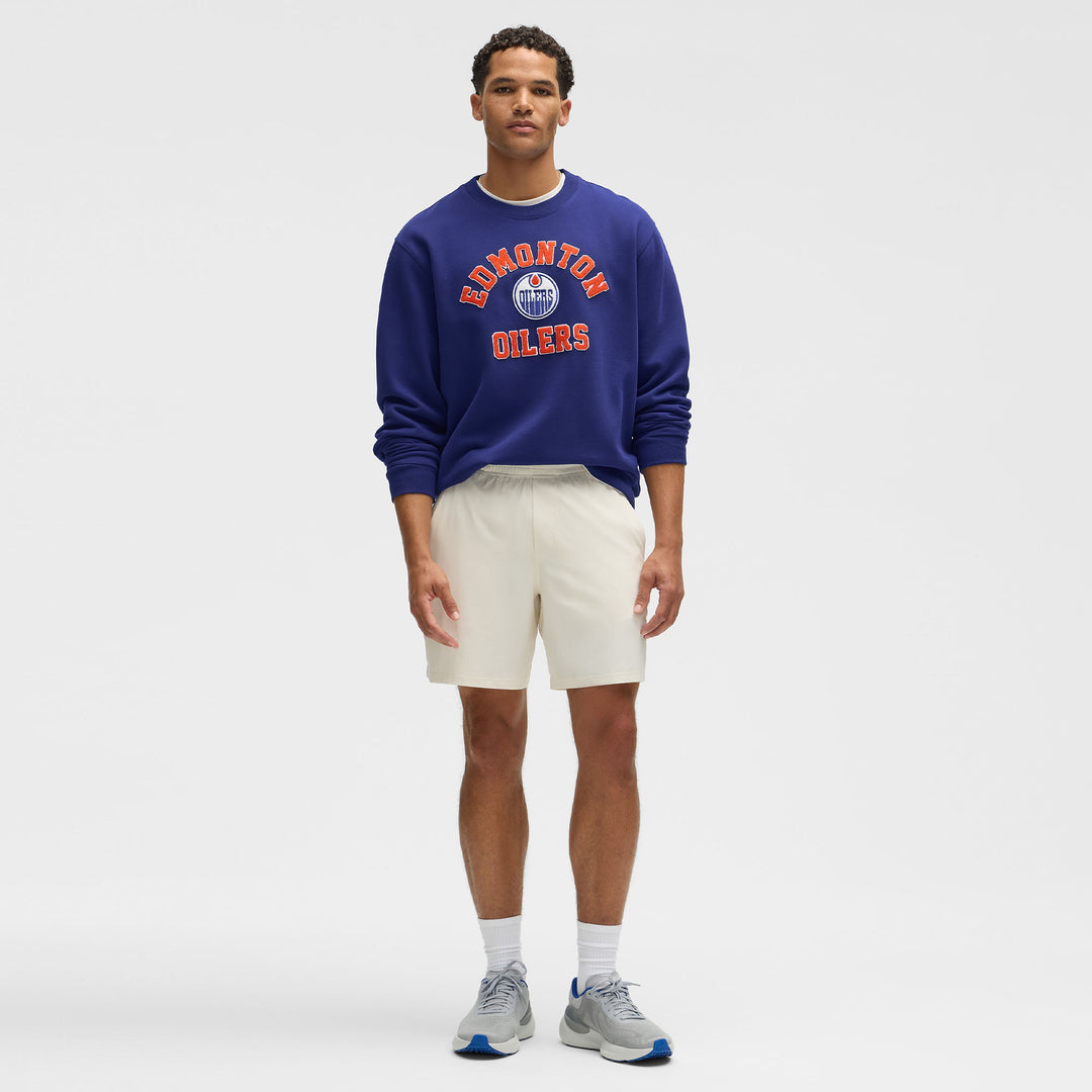 Edmonton Oilers lululemon Steady State Pullover Larkspur Blue Crewneck