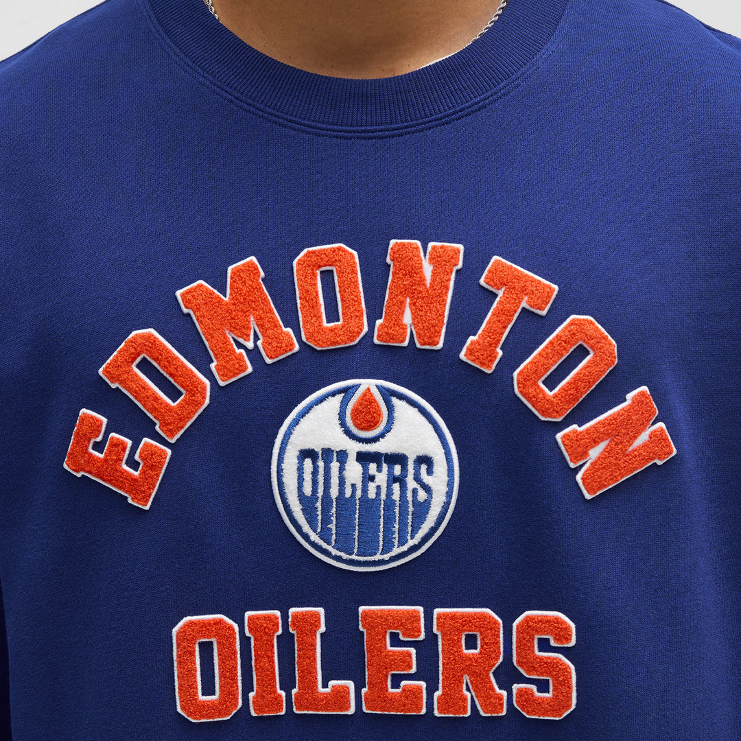 Edmonton Oilers lululemon Steady State Pullover Larkspur Blue Crewneck