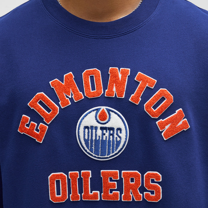 Edmonton Oilers lululemon Steady State Pullover Larkspur Blue Crewneck