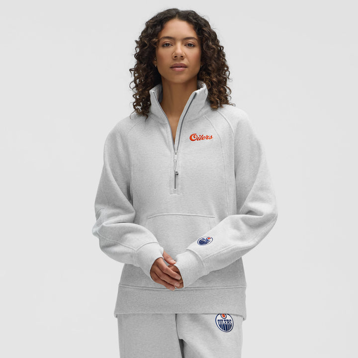 Edmonton Oilers lululemon Women's Long Scuba Oversized Half-Zip Funnel Neck