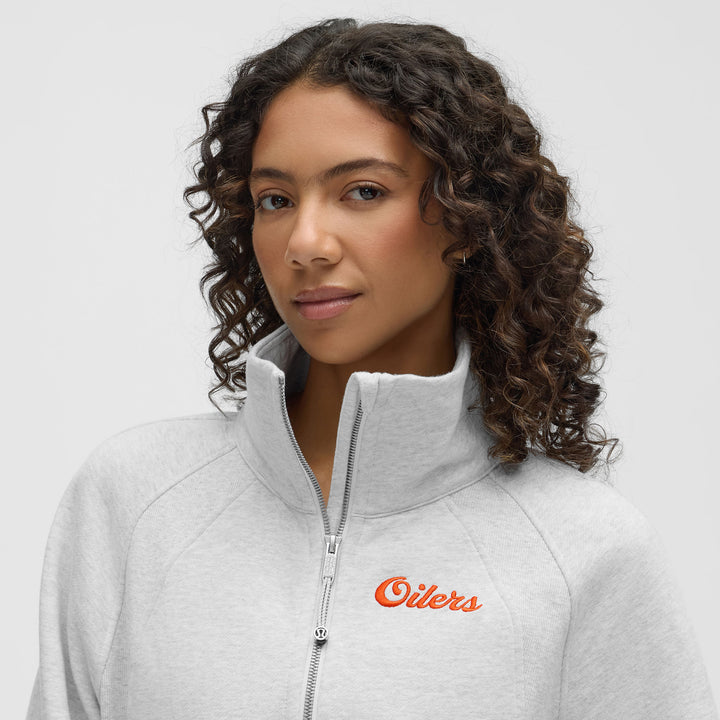 Edmonton Oilers lululemon Women's Long Scuba Oversized Half-Zip Funnel Neck