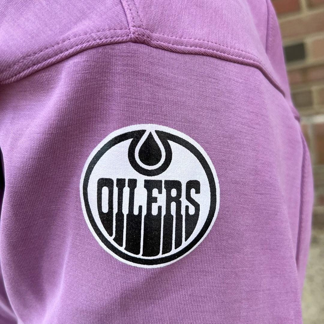 Edmonton Oilers Women's lululemon Perfectly Oversized Cropped Crew Pink Sweatshirt