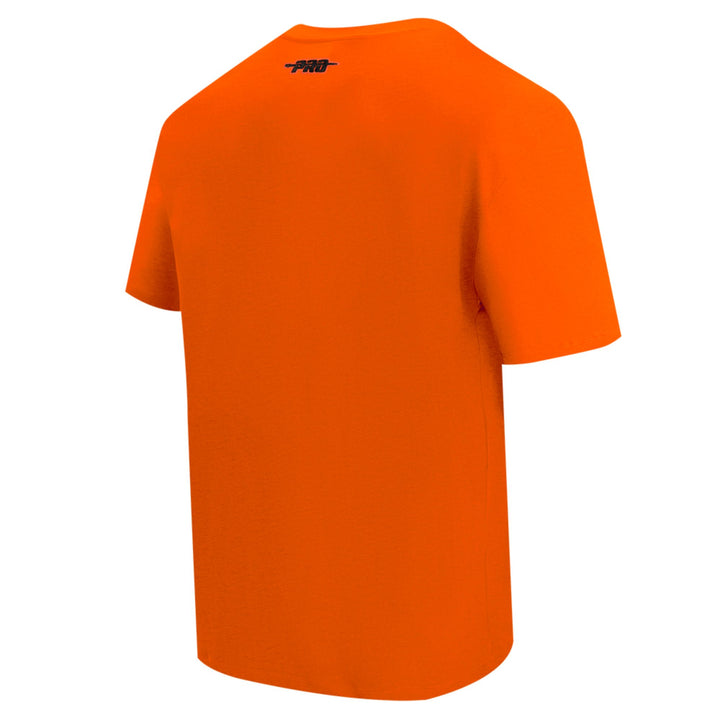 Edmonton Oilers Pro Standard Classic Icon Orange Drop Shoulder T-Shirt