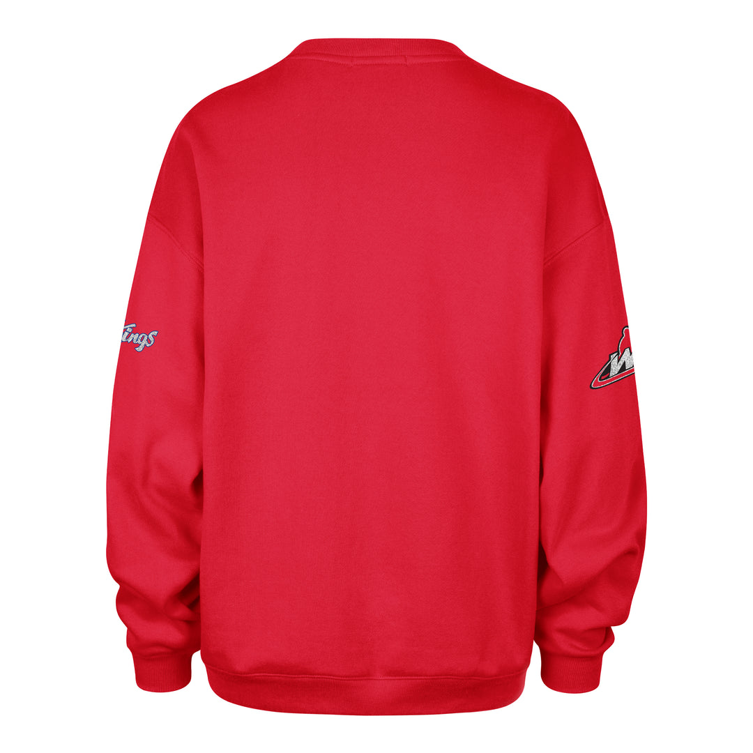 Edmonton Oil Kings Women's '47 Go Big or Go Home Red Oversized Crewneck Sweatshirt