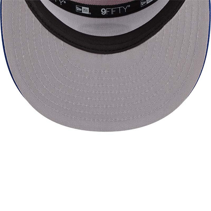 Edmonton Oilers New Era Split Panel Blue/White/Orange 9FIFTY Mesh Snapback Hat