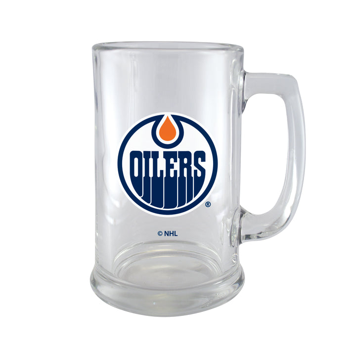 Edmonton Oilers 15 oz Beer Stein Glass Mug