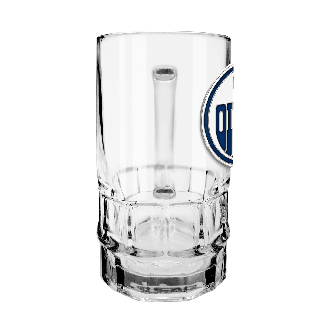 Edmonton Oilers 18 oz Medallion Beer Stein Glass Mug