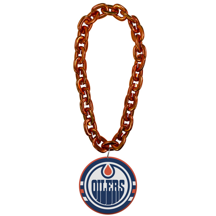 Stuart Skinner Edmonton Oilers Orange Name & Number Fan Chain Necklace