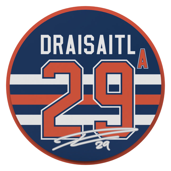 Leon Draisaitl Edmonton Oilers Orange Name & Number Fan Chain Necklace